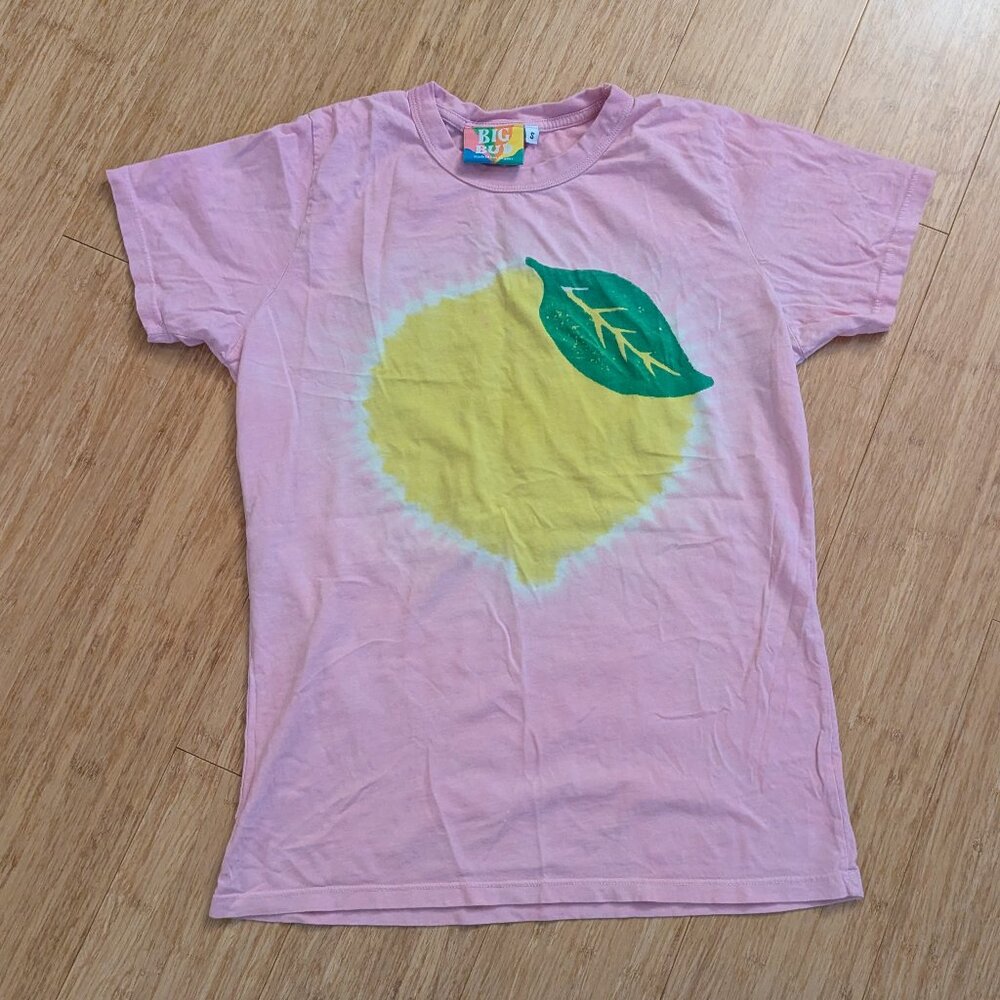 Big Bud Press BBP Lemon Tie Dye Tee Pink Yellow Size S Unisex